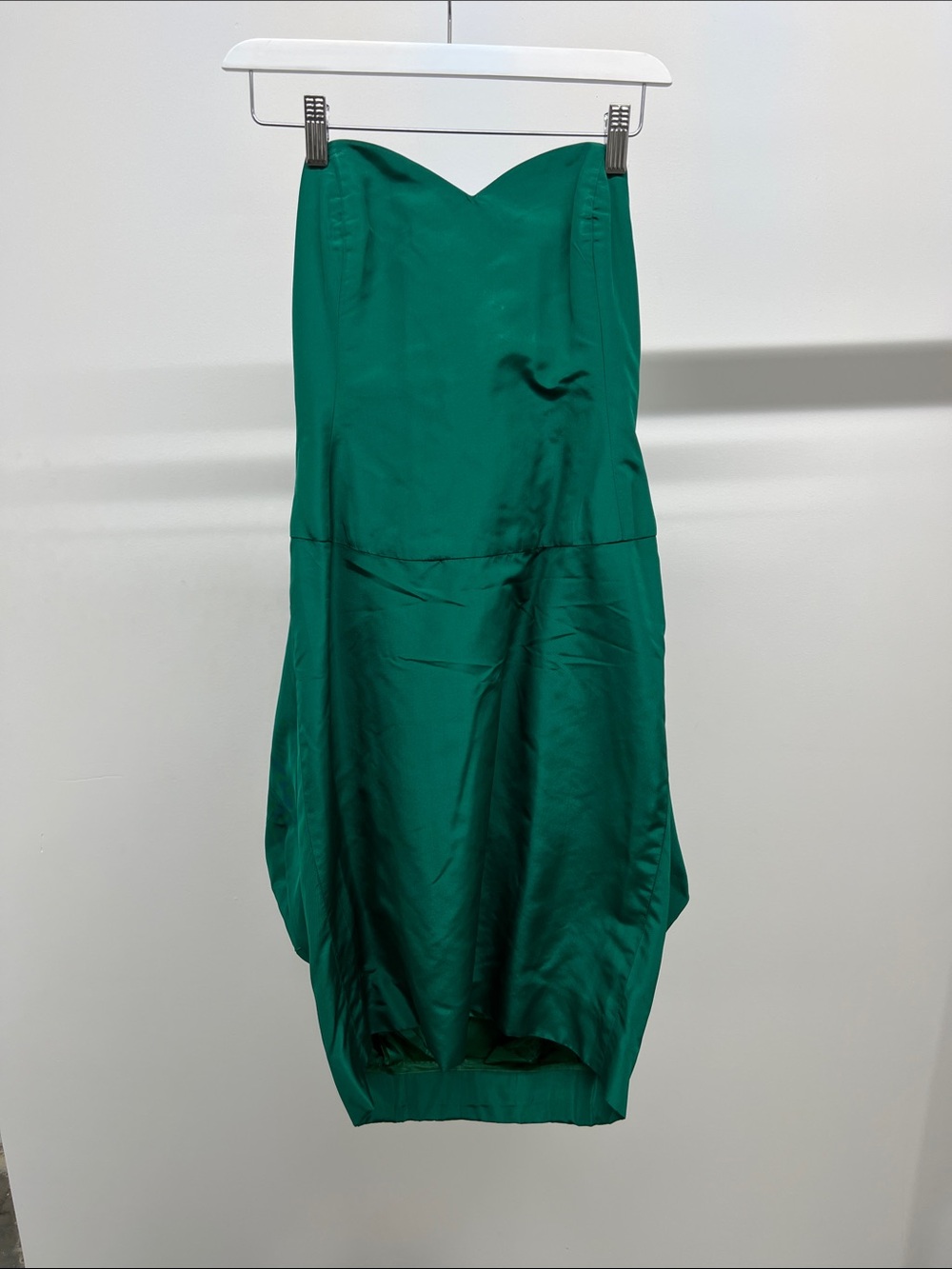 Oscar de la Renta Strapless Emerald Green Dress